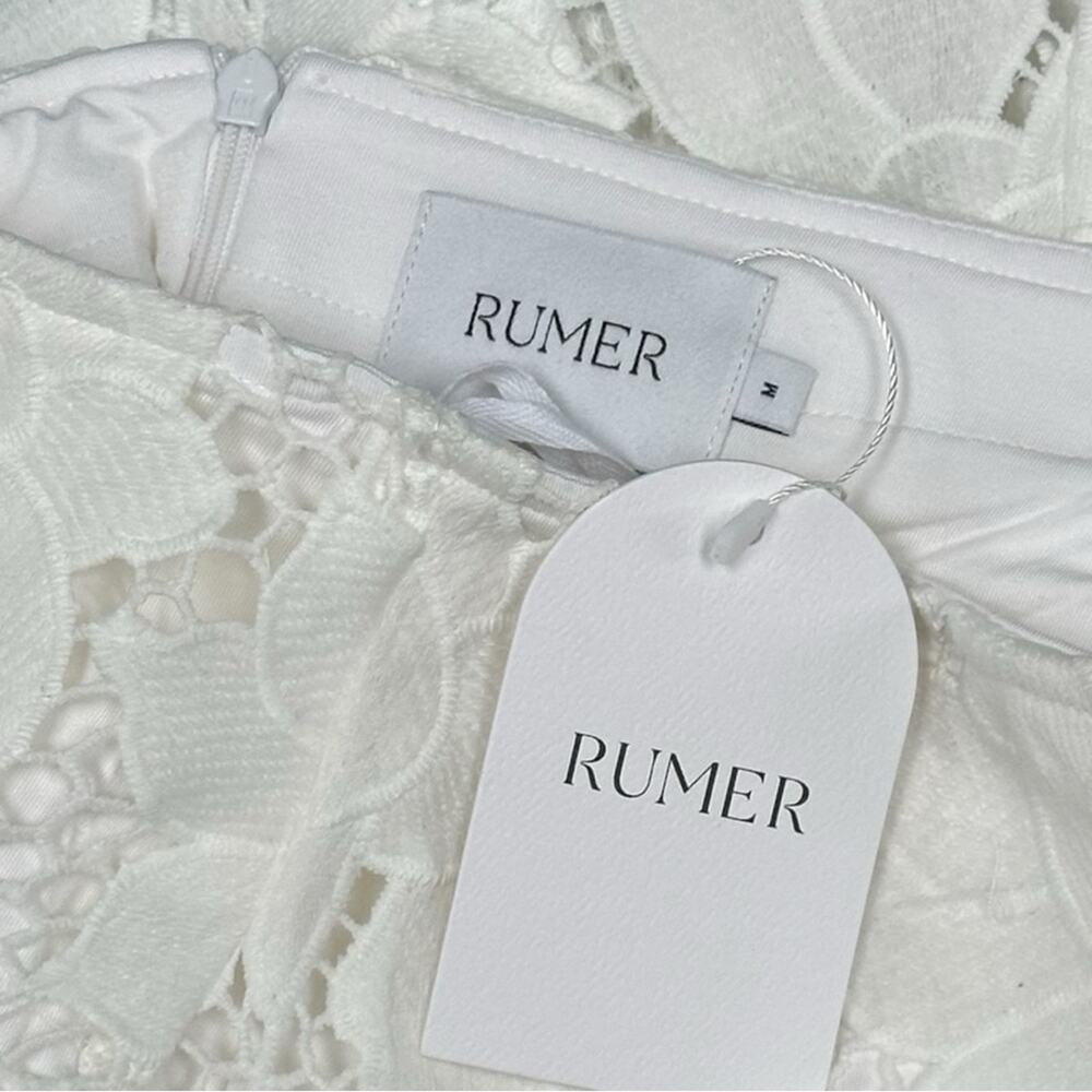 NWT Rumer Tropez White Lace Bridal Beach Wedding Maxi Skirt Size Medium - Picture 3 of 7